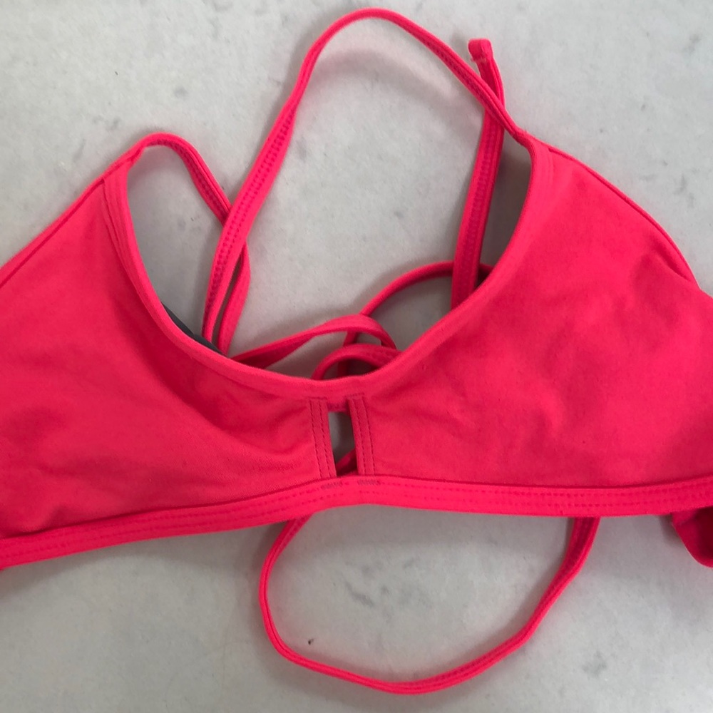 COPY - jolyn neon pink bikini top